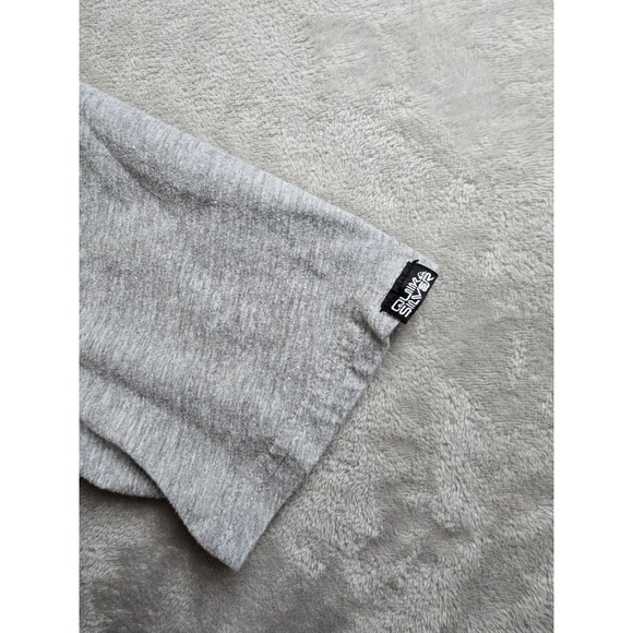 Quiksilver Polo Shirt Mens Gray Y2K Short Sleeve Graphic Print Surf Skate - Picture 3 of 8